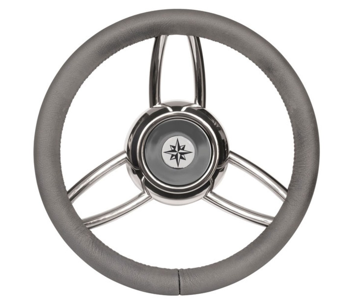 Volante Bliz Cuero Gris 350 mm