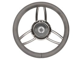 Volante Bliz Cuero Gris 350 mm