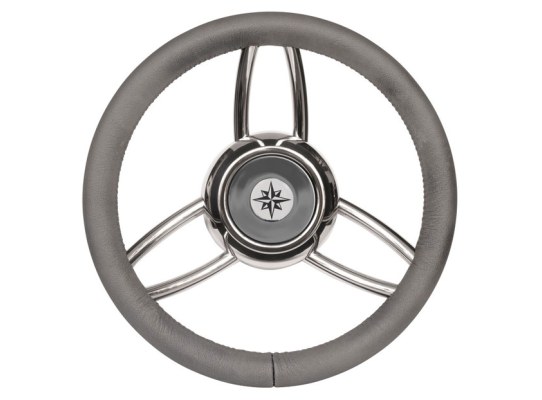 Volante Bliz Cuero Gris 350 mm