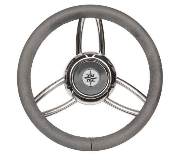 Volante Bliz Cuero Gris 350 mm