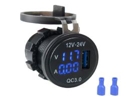 Voltímetro Amperímetro con cargador USB