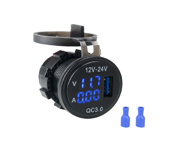 Voltímetro Amperímetro con cargador USB