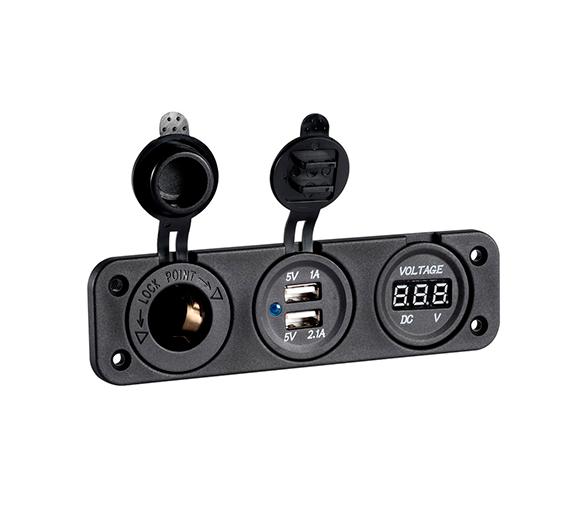 Voltímetro Digital + Toma de Corriente