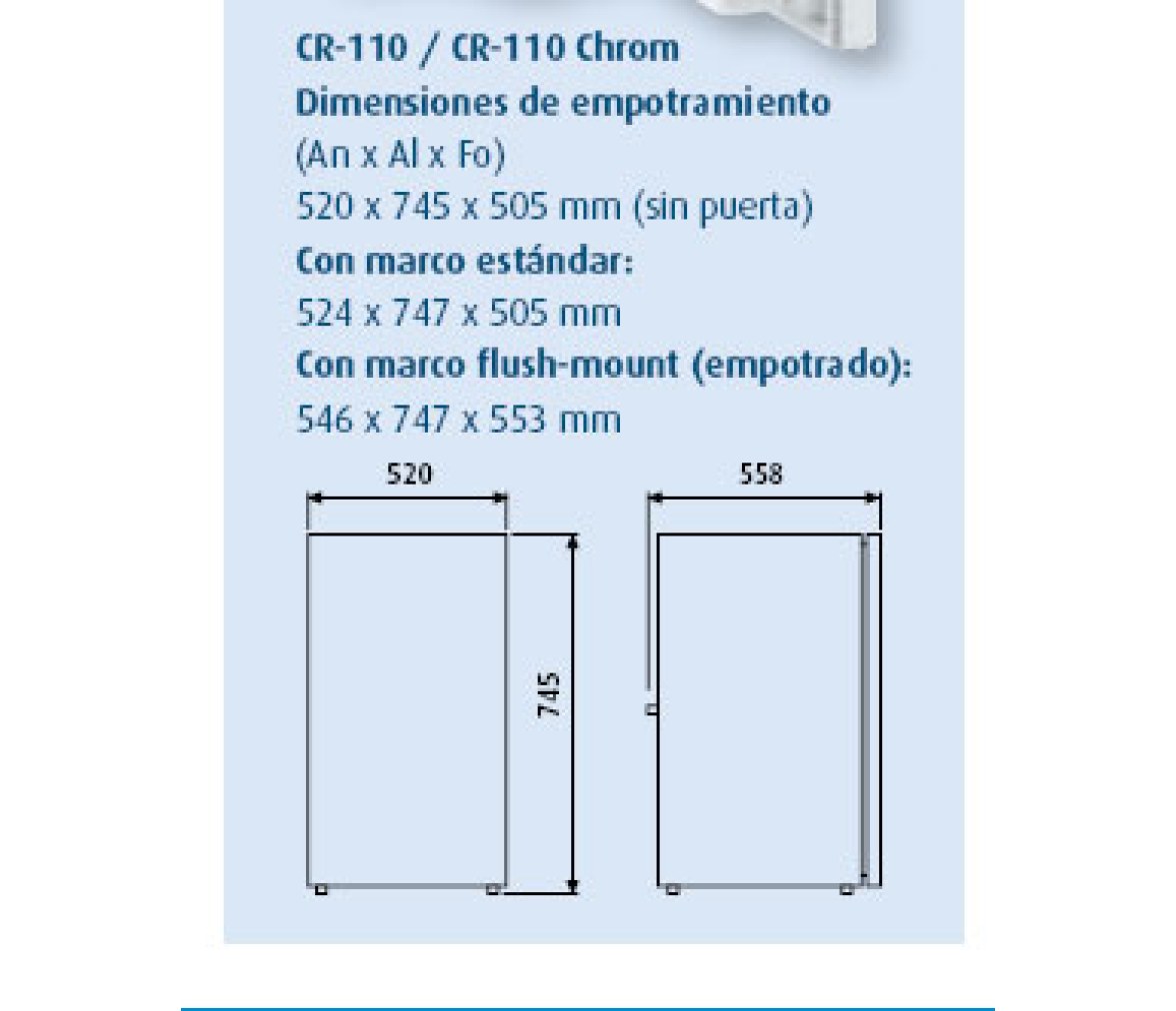 Waeco Nevera Fija de Compresor Coolmatic CR-110