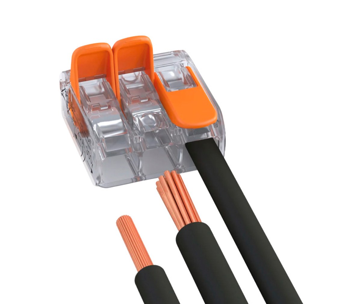 Wago Conector de Cableado 3 Conductores