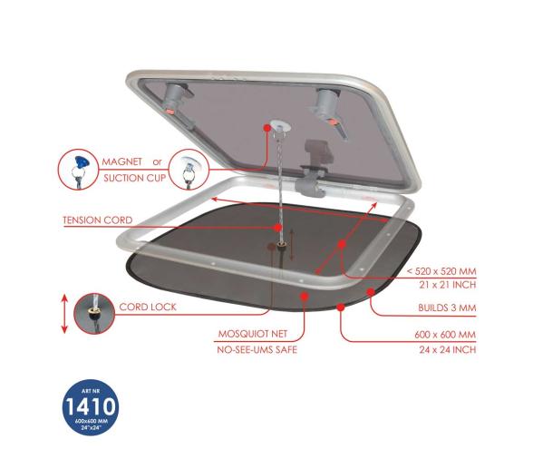 Waterline Mosquitera para Escotilla Estandar 1410