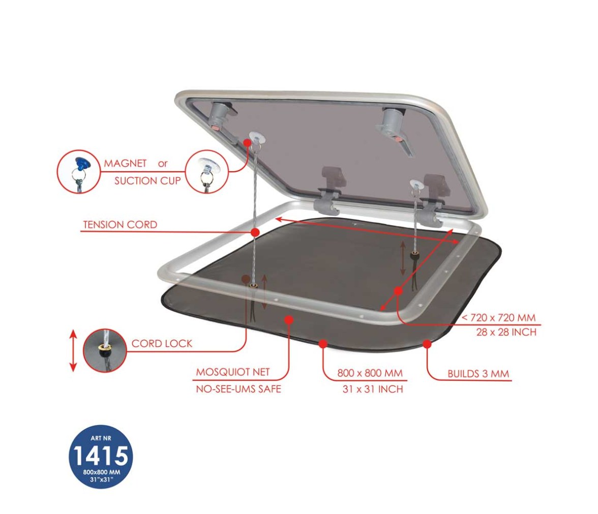 Waterline Mosquitera para Escotilla Grande 1415
