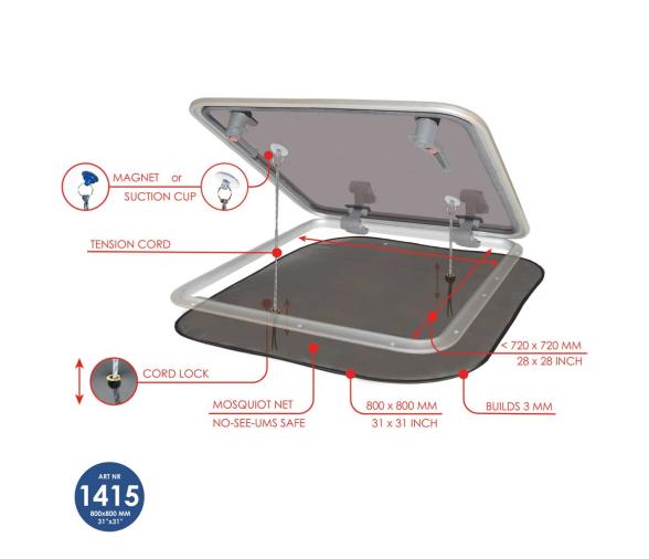Waterline Mosquitera para Escotilla Grande 1415