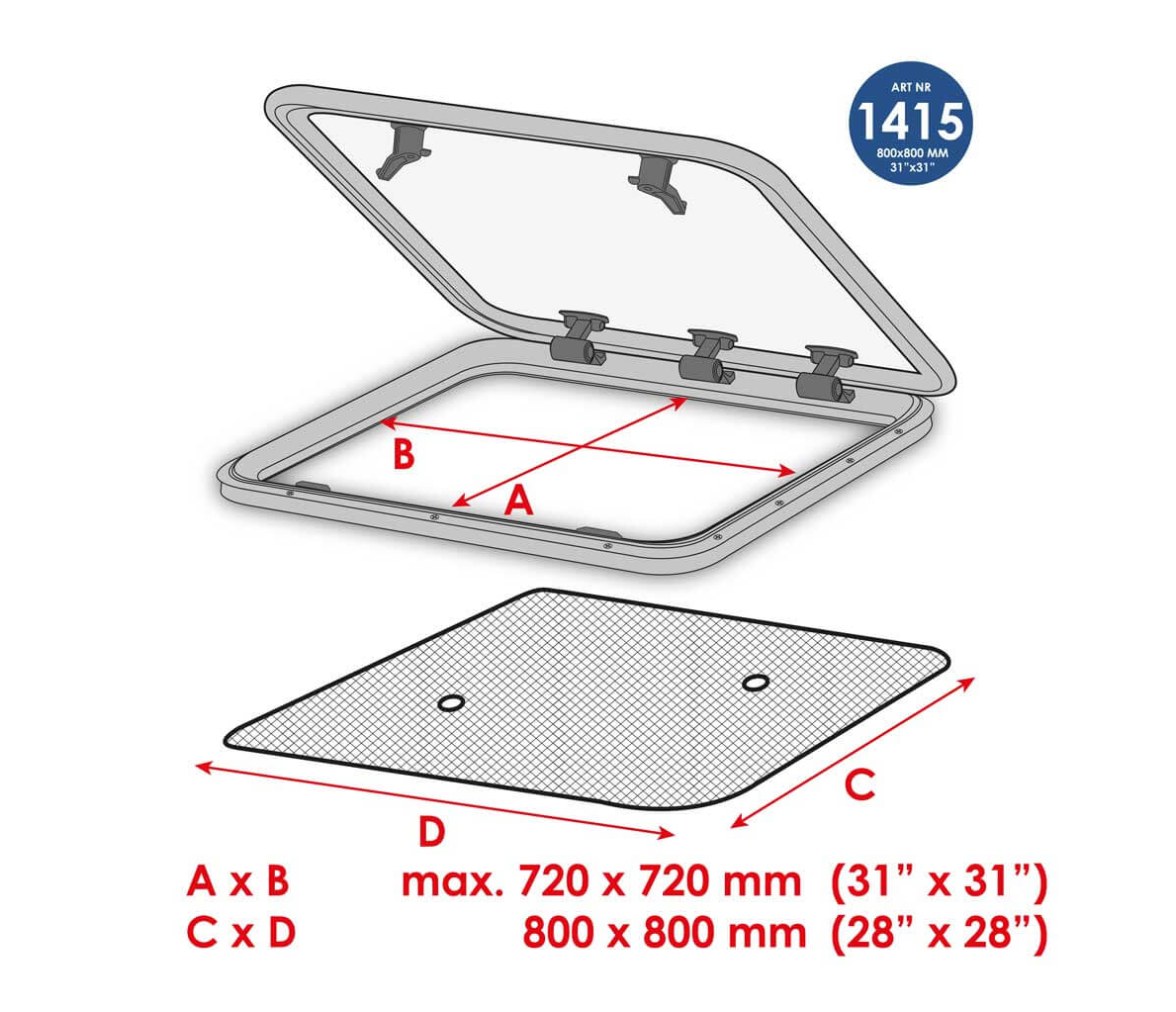 Waterline Mosquitera para Escotilla Grande 1415
