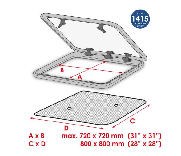 Waterline Mosquitera para Escotilla Grande 1415