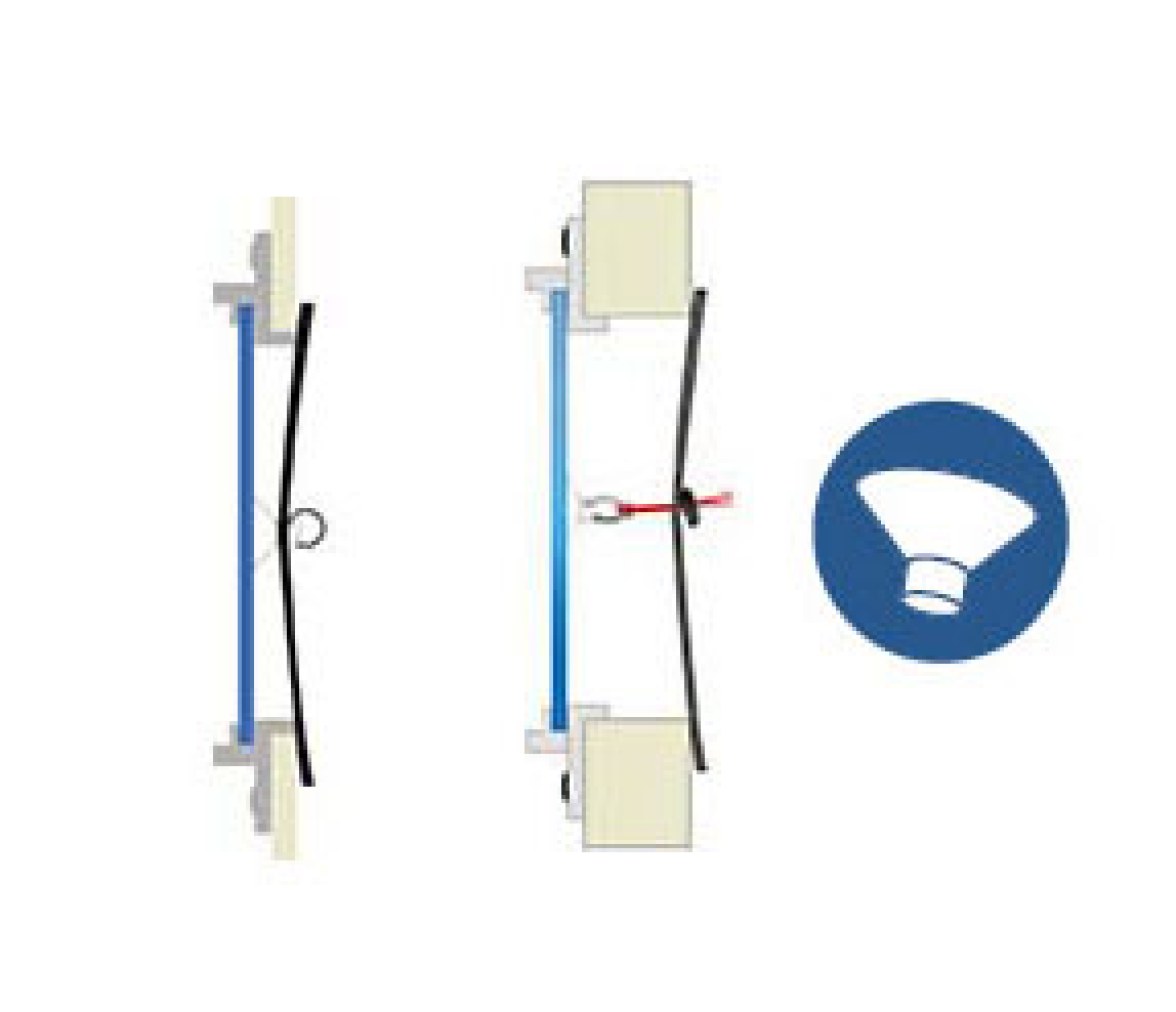 Waterline Cortina para Portillo Estrecho Pequeña 1530