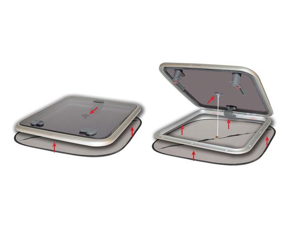 Waterline Cortina y Mosquitera Escotilla Estándar 1310