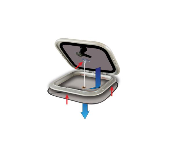 Waterline Cortina y Mosquitera Escotilla Pequeña 1305