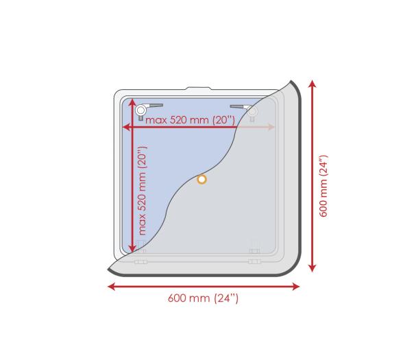 Waterline Cortina y Mosquitera Escotilla Estándar 1310