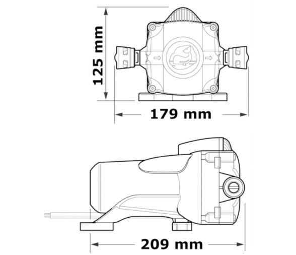 Whale Bomba de Agua Dulce Watermaster 8L/min / 12V