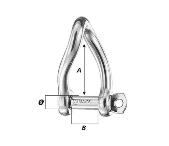 Wichard Grilletes Revirados con Pasador Libre