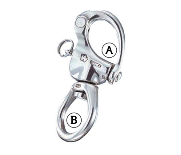 Wichard Mosquetones de Driza con Anilla Giratoria Grande