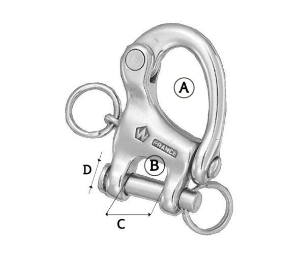 Wichard Mosquetones de Driza con Grillete Fijo
