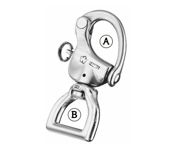 Wichard Mosquetones de Driza para Cincha con Anilla Giratoria