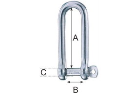 Wichard Largue Shackles with Pin Safety Pin