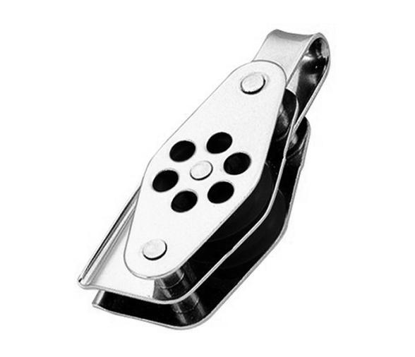 Wichard Polea Doble con Anilla, Arraigo y Mordaza Inox