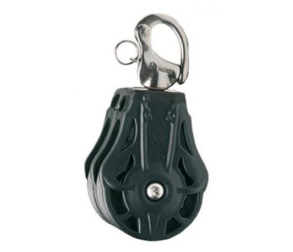 Wichard Polea Doble con Mosqueton de Driza Giratorio con Rodamiento