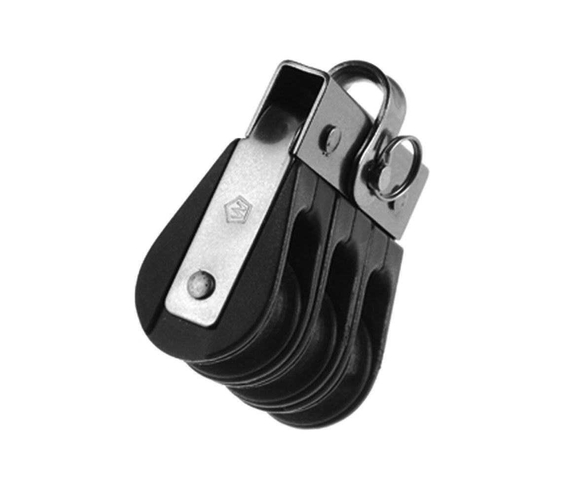 Wichard Polea Triple con Anilla con Rodamiento Cabo 4-8 mm
