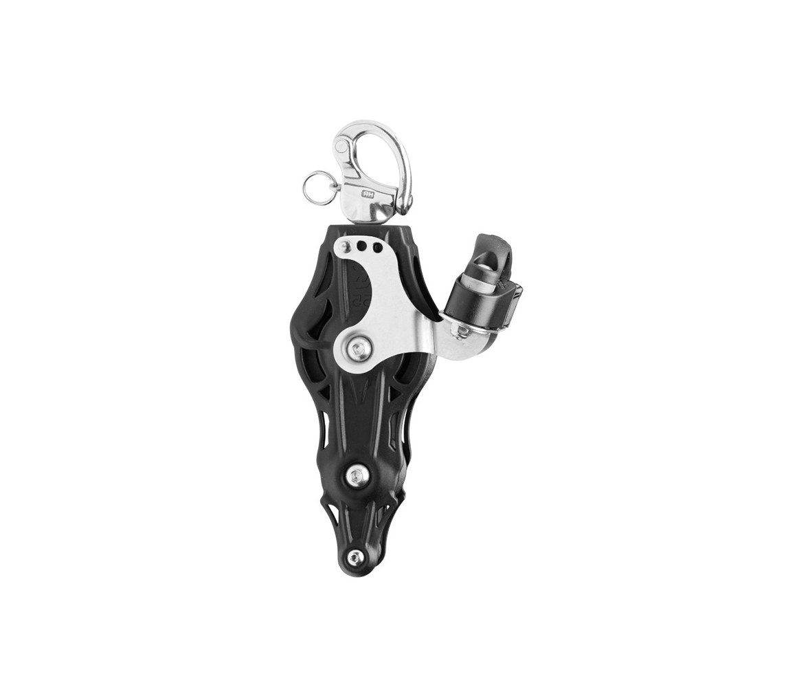 Wichard Violin Pulley with Rotating Drizzle, Root and Jaw Carabiner with Bearing