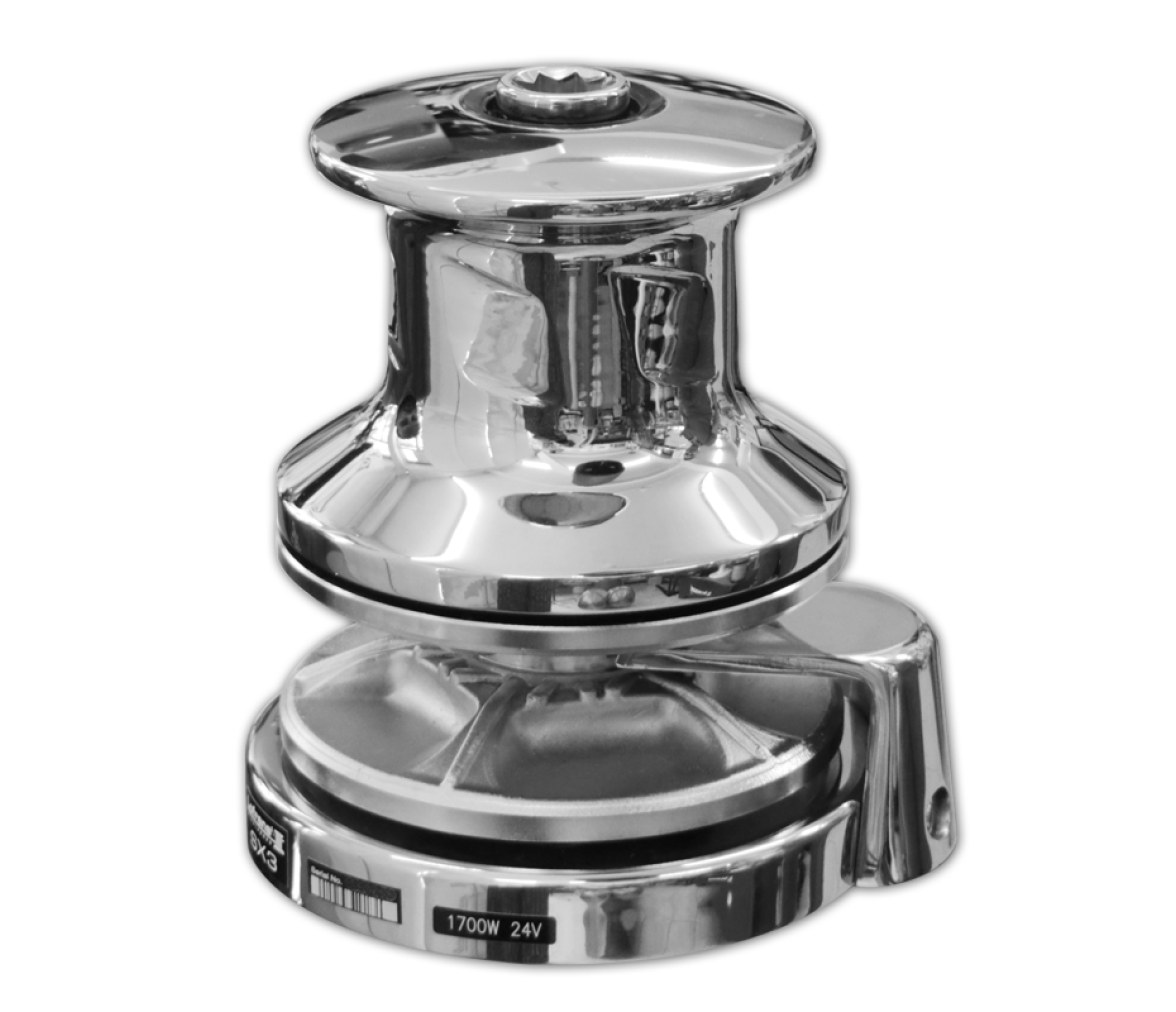 Molinete vertical SX3 inox redondo 1700W/12V 10 3/8 HT