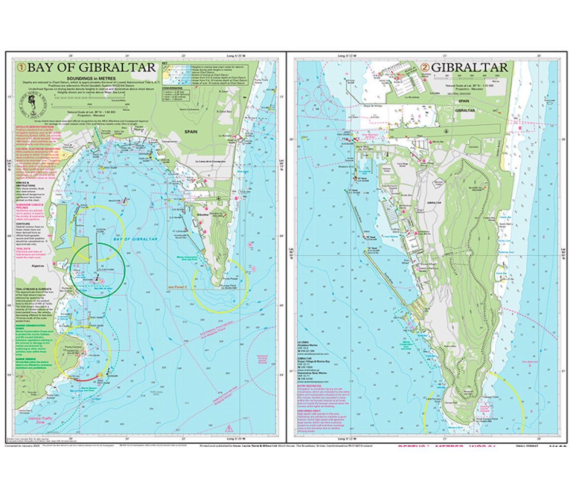 Imray Y100 Bahía y Puerto de Gibraltar