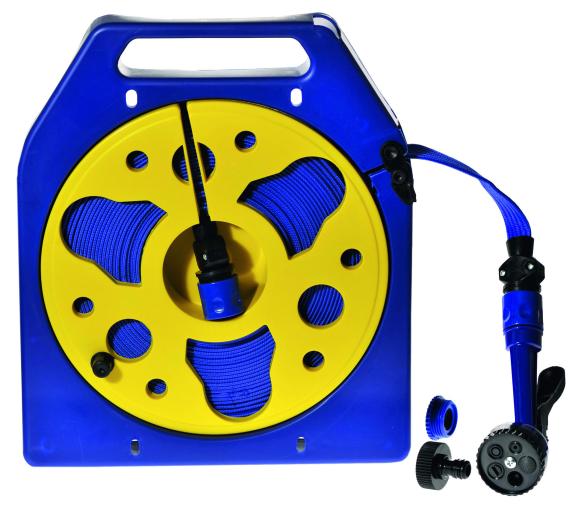 Yachticon Carrete de manguera plana de 15 m