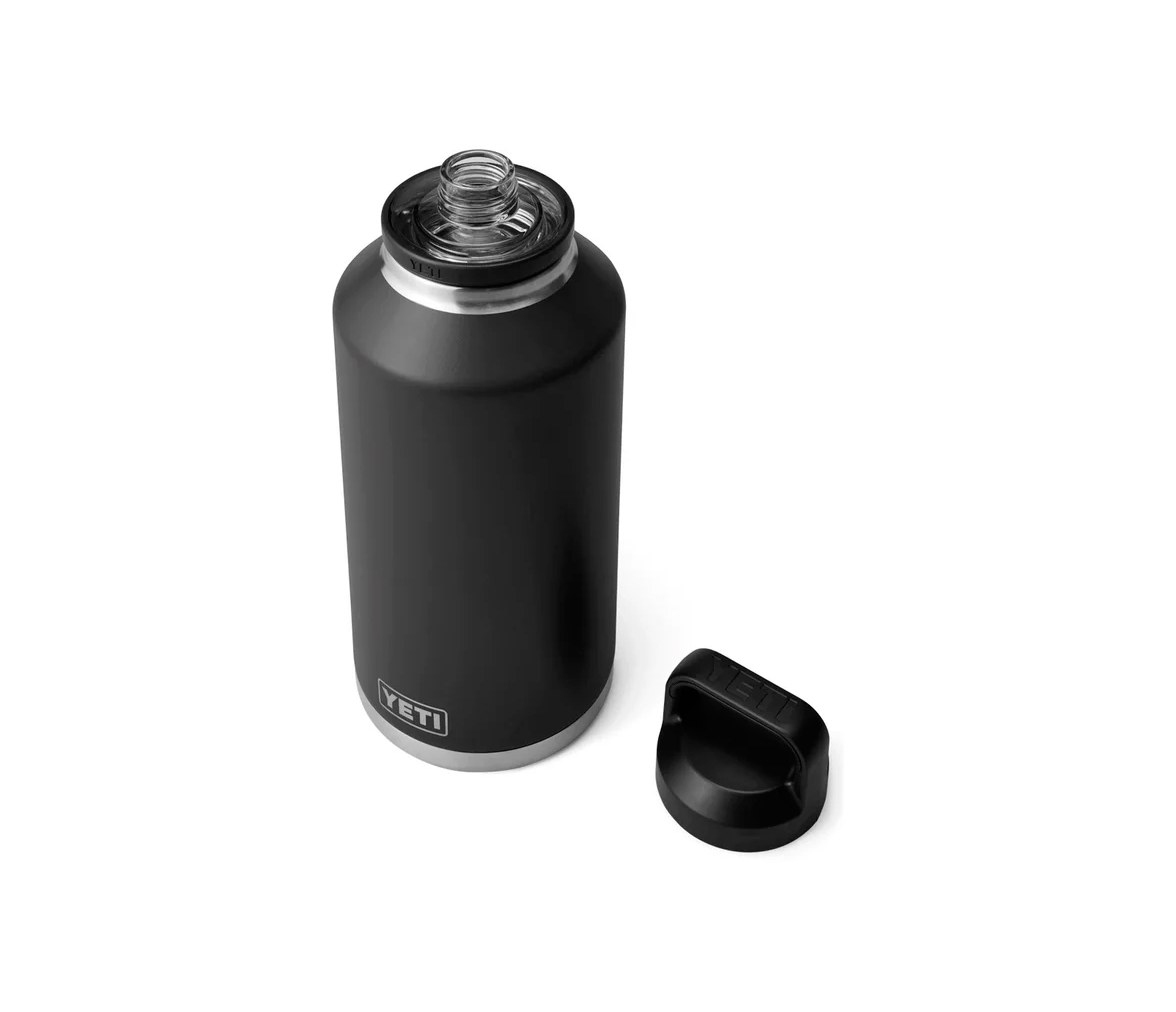 Yeti Botella Rambler de 64 oz (1.9 l) con Tapón Negra