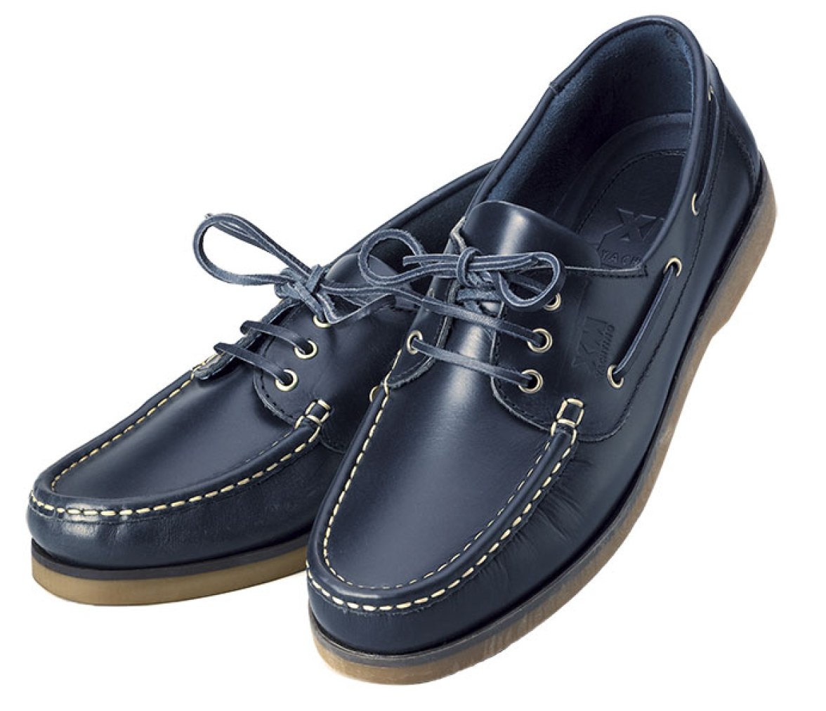 Zapato Nautico Crew Cuero Azul XM Yatching