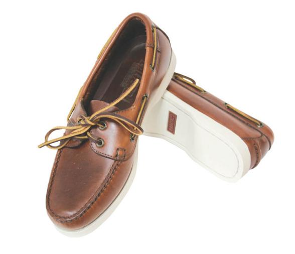 Zapato Nautico Skipper Cuero Marron  Suela Blanca Lalizas