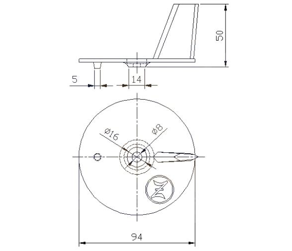 Zineti Anodo aleta para Honda BF 20-50Cv