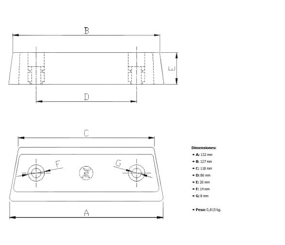 Zineti Anodo Barra para Cola 290 Duoprop Volvo