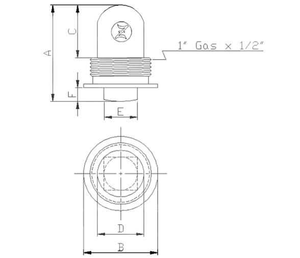 Zineti Anodo con Tuerca de Laton para VOLVO