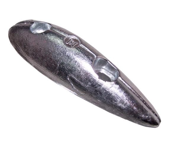 Zineti Anodo de Aluminio Tipo Pez sin Pletina para Atornillar