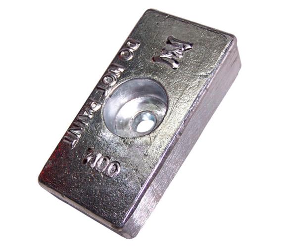 Zineti Anodo Honda Placa para Fueraborda 71 mm