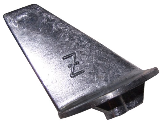Zineti Anode Large Fin With Thread 80-140 CV