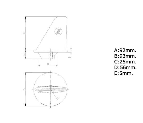 Zineti Anodo Motor Aleta 80-140 CV