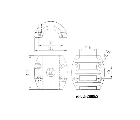 Zineti Anodo para ejes 63.5 mm