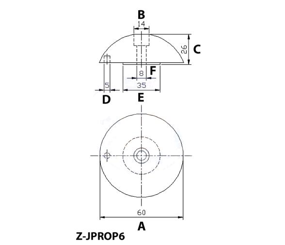 Zineti Anodo para Helice Variable J-Prop