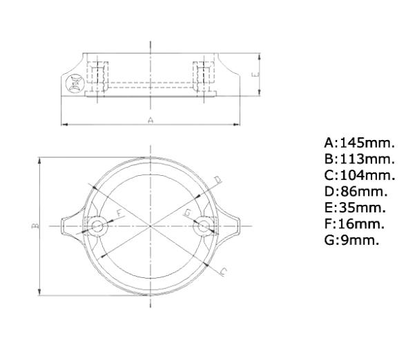 Zineti Anodo Placa 290 Duoprop