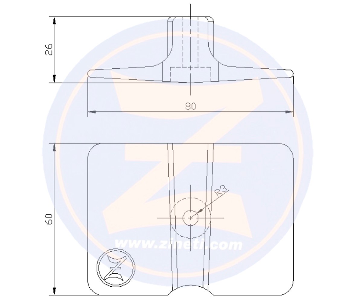 Zineti Anodo placa 8-25 CV T-F Series