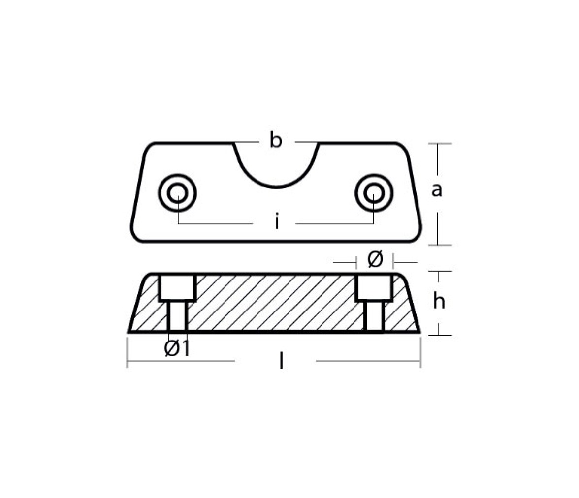 Tecnoseal Anodo Placa Barra Motor VP Serie DPX Volvo