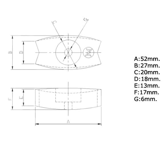 Zineti Anodo Placa para Stern Drive Volvo