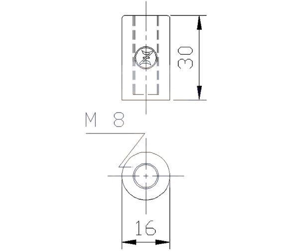 Zineti Anodo Roscado Hembra