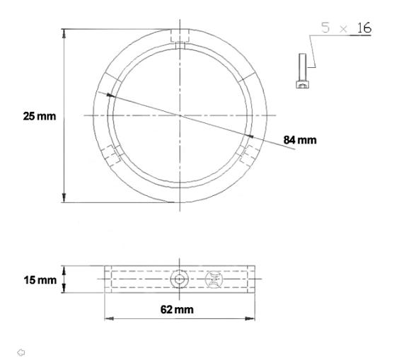 Zineti Anodo Trio para Helices Plegables
