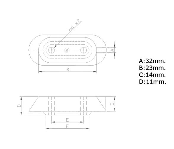 Zineti Anodo Yamaha Cilindro 80-100Hp
